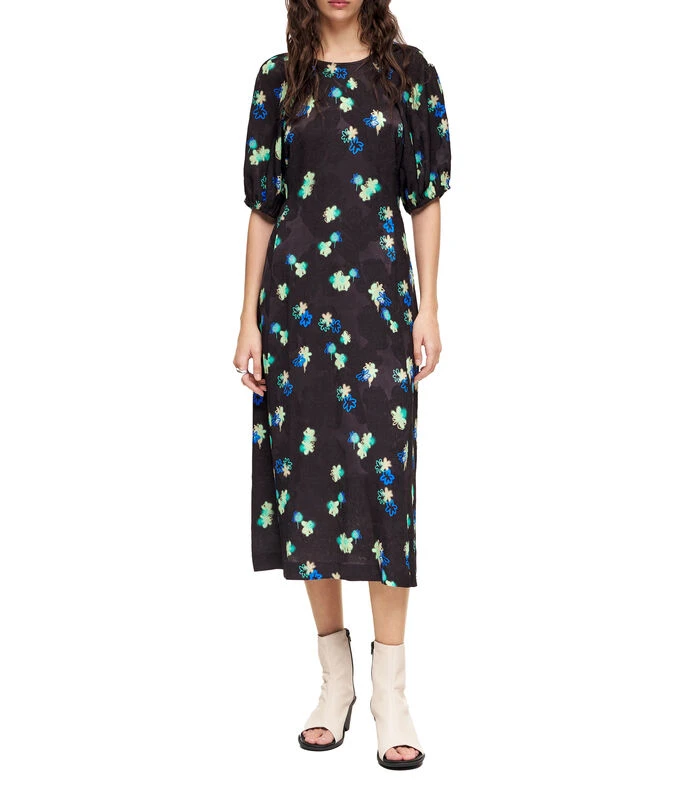 Vestido Midi Floral Mujer 1 Vestido Midi Floral Mujer
