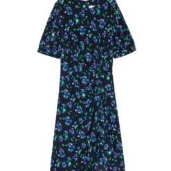 Zadig & Voltaire Vestido Casual Midi Negro Con Flores, Mujer -Tienda Barata Femvesti 43040093 x5