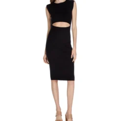 Vestido Formal Midi Ajustado Acanalado Mujer -Tienda Barata Femvesti 43041367 x3