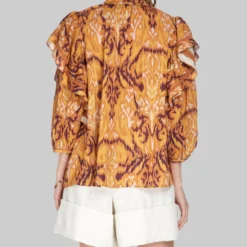 Blusa Estampada De Manga 3,4 Mujer -Tienda Barata Femvesti 43041448 x3