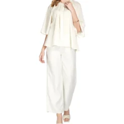 Blusa Plisada Con Manga 3,4 Mujer -Tienda Barata Femvesti 43041534 x3