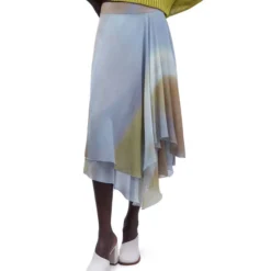 ADOLFO DOMINGUEZ Falda Midi De Corte Regular Con Print Mujer