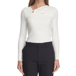 BCBGeneration Blusa Acanalada Manga Larga Mujer