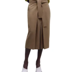 ADOLFO DOMINGUEZ Falda Midi De Corte Recto Jaspeada Mujer