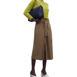 ADOLFO DOMINGUEZ Falda Midi De Corte Recto Jaspeada Mujer -Tienda Barata Femvesti 43047602 x3