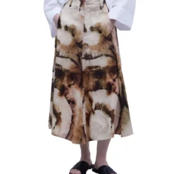 ADOLFO DOMINGUEZ Falda Midi De Corte Evasé Estampada Mujer