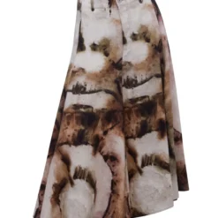 ADOLFO DOMINGUEZ Falda Midi De Corte Evasé Estampada Mujer -Tienda Barata Femvesti 43047685 x3