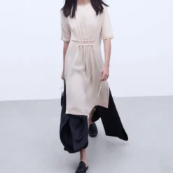 ADOLFO DOMINGUEZ Camisa Fluida Larga Manga Corta Mujer -Tienda Barata Femvesti 43047746 x6