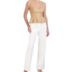 BCBGMAXAZRIA Blusa Crop Top Peplum Sin Mangas Mujer -Tienda Barata Femvesti 43048209 x3