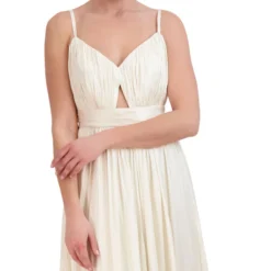 BCBGMAXAZRIA Vestido Maxi Asimétrico Con Plisado Mujer -Tienda Barata Femvesti 43048417 x4