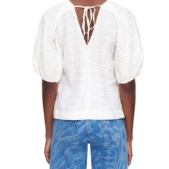 Blusa Con Líneas Manga Corta Mujer -Tienda Barata Femvesti 43055109 x2