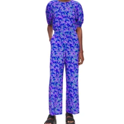 Jumpsuit De Corte Recto Con Flores Mujer