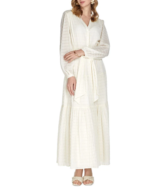 Vestido Maxi Estructurado De Manga Larga Mujer 1 Vestido Maxi Estructurado De Manga Larga Mujer