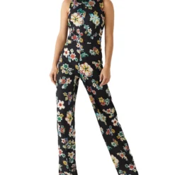 Jumpsuit De Corte Recto Estilo Palazzo Con Flores Mujer