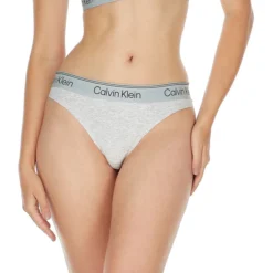 Calvin Klein Tanga Jaspeada Con Logotipo Mujer