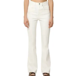 Scalpers Jeans Acampanado Hueso Mujer