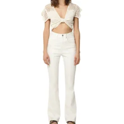 Scalpers Jeans Acampanado Hueso Mujer -Tienda Barata Femvesti 43066854 x3