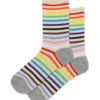 Calcetín Con Rayas Mujer