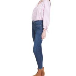 Blusa Con Líneas Manga 3,4 Mujer -Tienda Barata Femvesti 43074083 x3