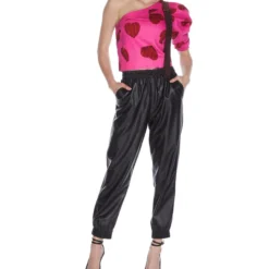 Blusa Cropped Con Corazones De Manga Corta Mujer -Tienda Barata Femvesti 43075837 x3