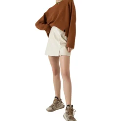 Falda Mini De Corte Recto De Piel Mujer -Tienda Barata Femvesti 43076877 x3