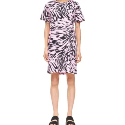 Vestido Mini Con Líneas Mujer