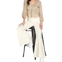 Blusa Crop Top De Manga Larga Mujer -Tienda Barata Femvesti 43081605 x3