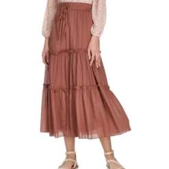 Falda Larga De Corte A Mujer