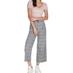 Blusa Crop Top De Manga Corta Mujer -Tienda Barata Femvesti 43081636 x3