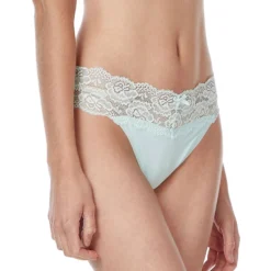 Tanga Con Bordado De Encaje Mujer