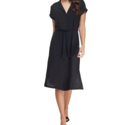 Vestido Midi Liso Mujer