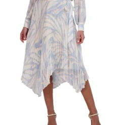 BCBGMAXAZRIA Falda Larga De Corte Recto Abstracta Mujer