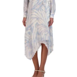 BCBGMAXAZRIA Falda Larga De Corte Recto Abstracta Mujer -Tienda Barata Femvesti 43083649 x4