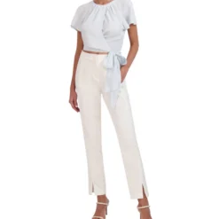 BCBGMAXAZRIA Blusa Con Lunares Manga Corta Mujer -Tienda Barata Femvesti 43083678 x3