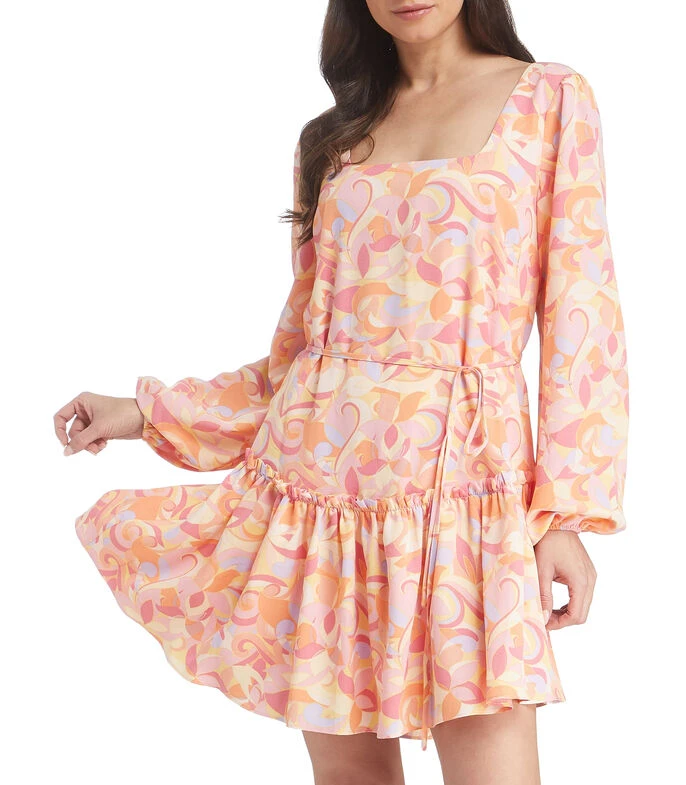 BCBGeneration Vestido Min Con Flores Y Manga Larga Mujer 3 BCBGeneration Vestido Min Con Flores Y Manga Larga Mujer - Imagen 3