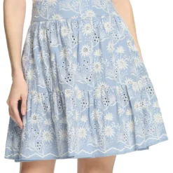 Falda Midi De Corte "A" Con Flores Mujer -Tienda Barata Femvesti 43086040 x4