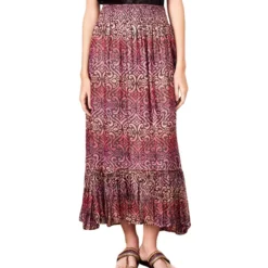 Falda Midi De Corte "A" Con Estampado Fantasía Mujer