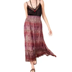 Falda Midi De Corte "A" Con Estampado Fantasía Mujer -Tienda Barata Femvesti 43086608 x3