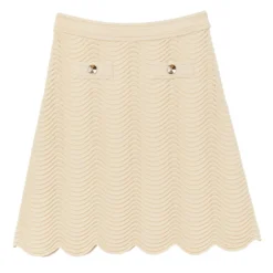 Sandro Falda Corta De Corte Recto Mujer