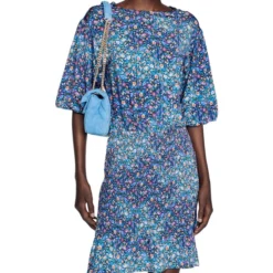 Sandro Vestido Corto Manga Corta Mujer -Tienda Barata Femvesti 43089024 x4