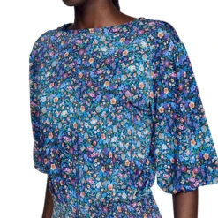 Sandro Vestido Corto Manga Corta Mujer -Tienda Barata Femvesti 43089024 x5