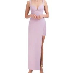 BCBGMAXAZRIA Vestido De Fiesta Largo Lila Sin Mangas Liso Mujer 6 BCBGMAXAZRIA Vestido De Fiesta Largo Lila Sin Mangas Liso Mujer -Tienda Barata Femvesti 43089715 x3