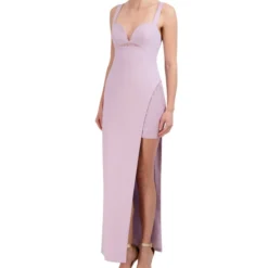BCBGMAXAZRIA Vestido De Fiesta Largo Lila Sin Mangas Liso Mujer 7 BCBGMAXAZRIA Vestido De Fiesta Largo Lila Sin Mangas Liso Mujer -Tienda Barata Femvesti 43089715 x4