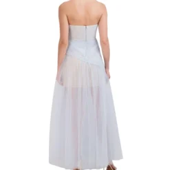 BCBGMAXAZRIA Vestido De Fiesta Largo Azul Sin Mangas Liso Mujer 5 BCBGMAXAZRIA Vestido De Fiesta Largo Azul Sin Mangas Liso Mujer -Tienda Barata Femvesti 43089737 x2