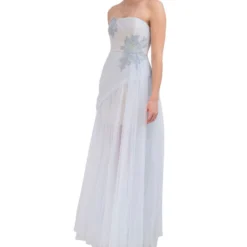 BCBGMAXAZRIA Vestido De Fiesta Largo Azul Sin Mangas Liso Mujer 6 BCBGMAXAZRIA Vestido De Fiesta Largo Azul Sin Mangas Liso Mujer -Tienda Barata Femvesti 43089737 x3