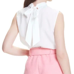 Blusa Con Alforzas Sin Mangas Mujer -Tienda Barata Femvesti 43091088 x2