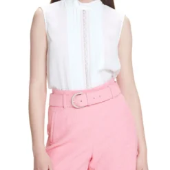 Blusa Con Alforzas Sin Mangas Mujer -Tienda Barata Femvesti 43091088 x4