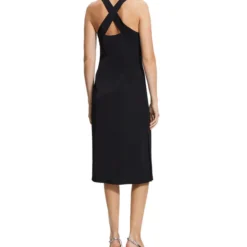 THEORY Vestido Midi Negro X Back Mujer -Tienda Barata Femvesti 43095457 x2