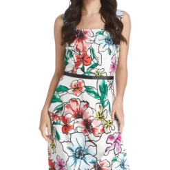 Vestido Midi Con Flores Mujer -Tienda Barata Femvesti 43098671 x3
