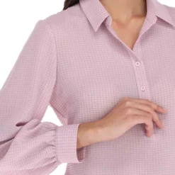 Blusa De Cuello Polo Y Manga Larga Mujer -Tienda Barata Femvesti 43099175 x4